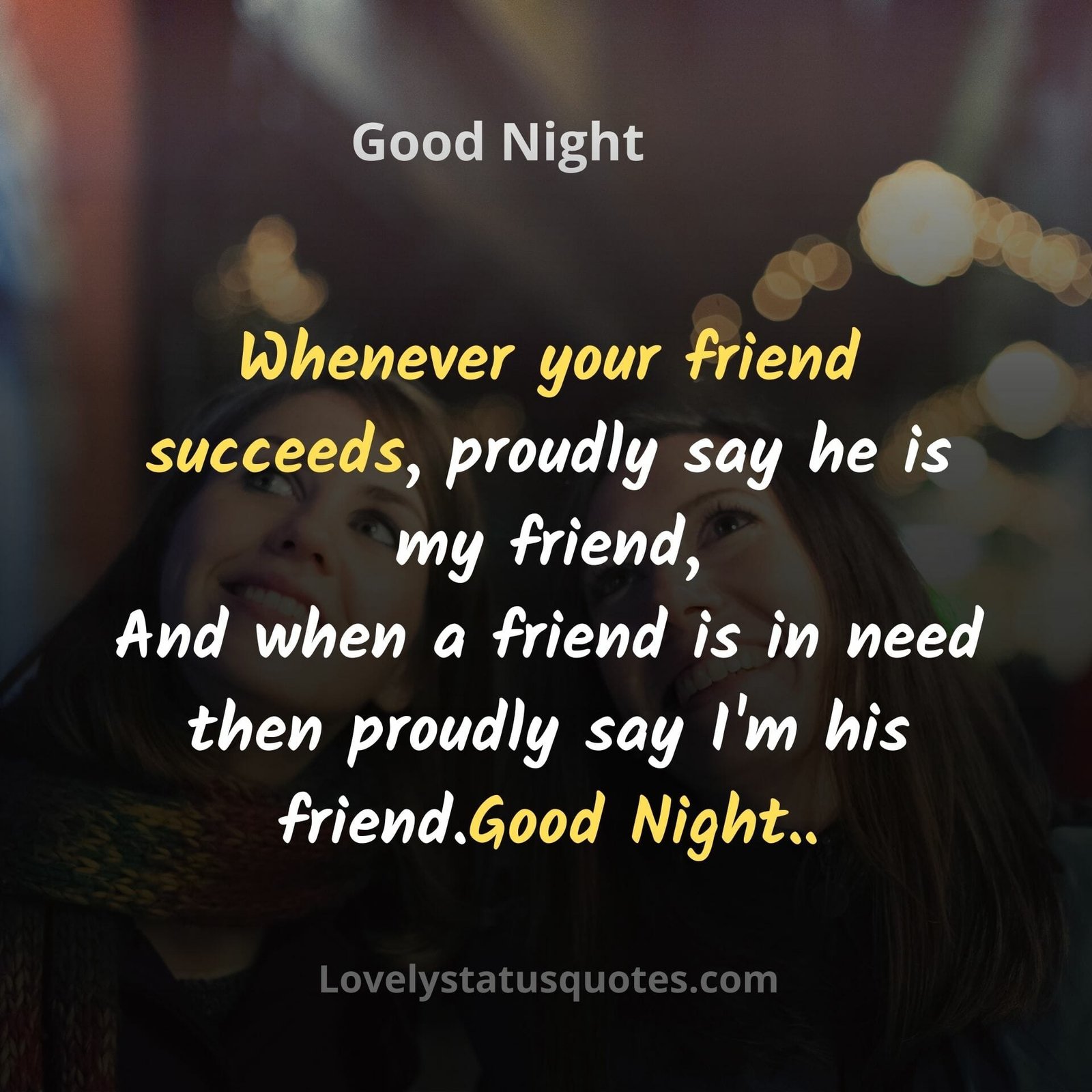 Beautiful good night status for Whatsapp friends
