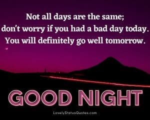 Good night Status for love, friends, for him, for her in english